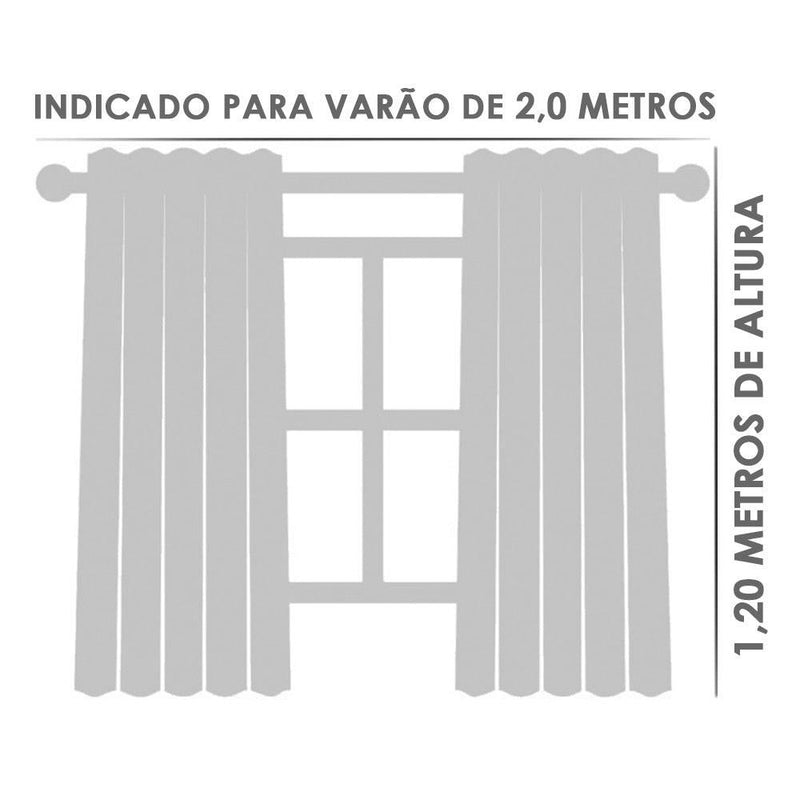 Cortina para Cozinha de Voil com Forro de Microfibra - Conforto e Beleza para o Seu Ambiente - Lojão do Consumidor