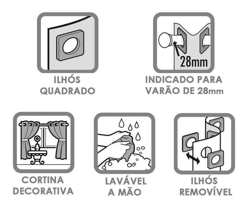 Cortina para Cozinha de Voil com Forro de Microfibra - Conforto e Beleza para o Seu Ambiente - Lojão do Consumidor