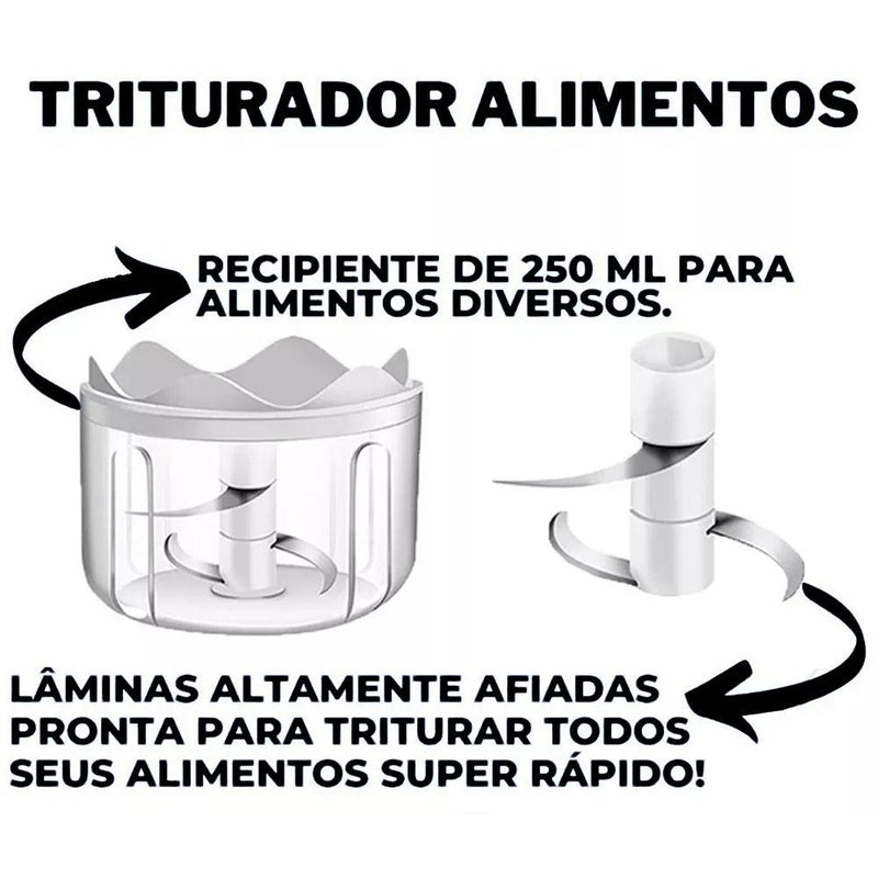 Mini Processador de Alimentos Elétrico - TurboSlice - Lojão do Consumidor