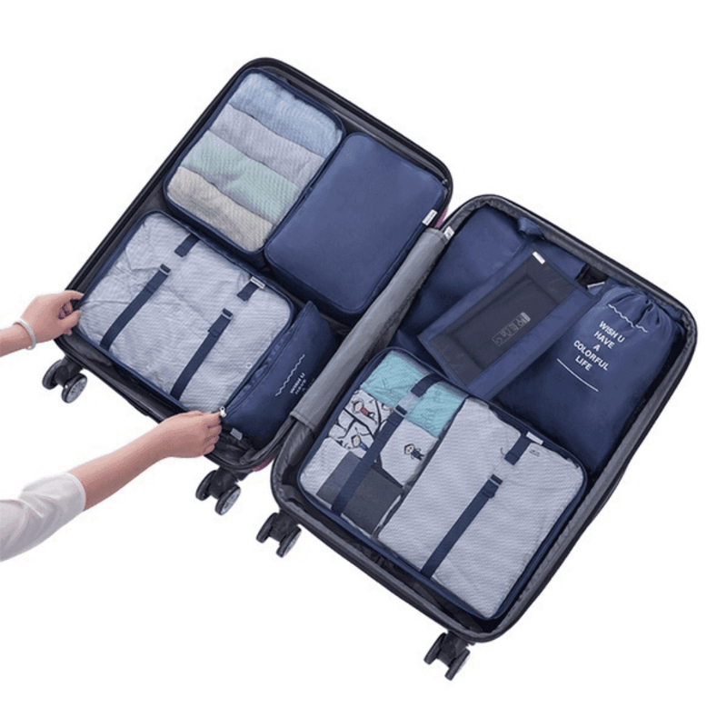 KIT 8 Bolsas Organizadoras á Prova D'água Para Viagem - Lojão do Consumidor