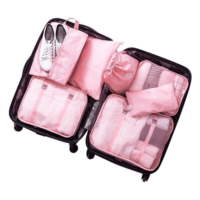 KIT 8 Bolsas Organizadoras á Prova D'água Para Viagem - Lojão do Consumidor