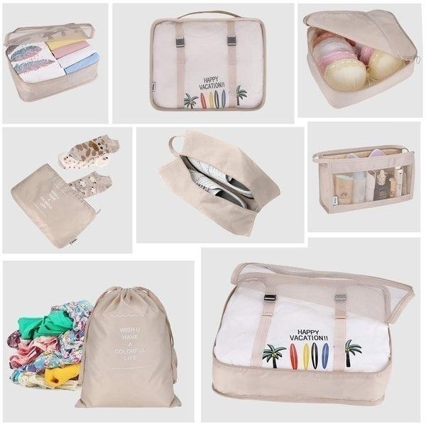 KIT 8 Bolsas Organizadoras á Prova D'água Para Viagem - Lojão do Consumidor