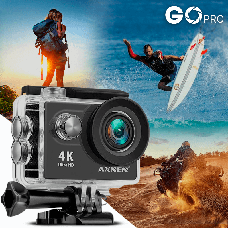 Câmera de Ação Profissional Portátil 4K Ultra HD 60FPS - Estilo Go Pro - Lojão do Consumidor