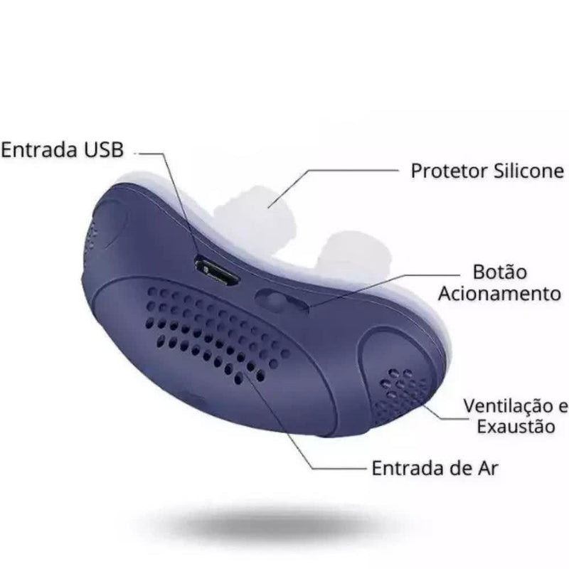 Anti Ronco Elétrico Mini Cpap - Aprovado pelos especialistas da CHEGA DE RONCO. - Lojão do Consumidor