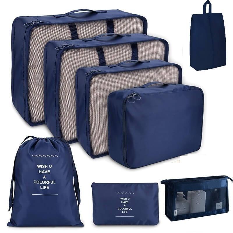 KIT 8 Bolsas Organizadoras á Prova D'água Para Viagem - Lojão do Consumidor